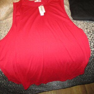 two new with tags coofandy sleeveless men's tank type tops xl 1 red1 black